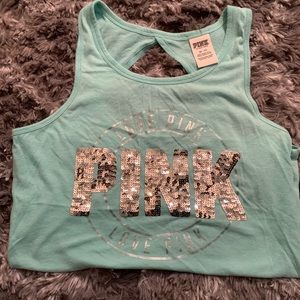 VS PINK || Aqua Sequence Muscle Tee